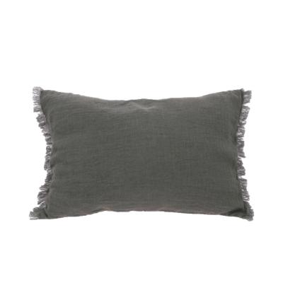 Coussin Etamine 40X55 en lin lavé Anthracite