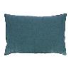 Grand Coussin Etamine en lin lavé 50x75 cm Paon