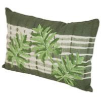 Coussin Brodé en lin Tropical Fumée