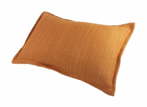 Petit coussin en lin orange