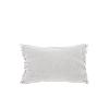 Coussin Etamine en lin lavé 30x45 cm Blanc