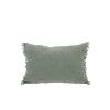 Coussin Etamine en lin lavé 30x45 cm Lichen