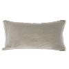 Coussin panoramique lin et velours COCHIN beige 50x100 cm  